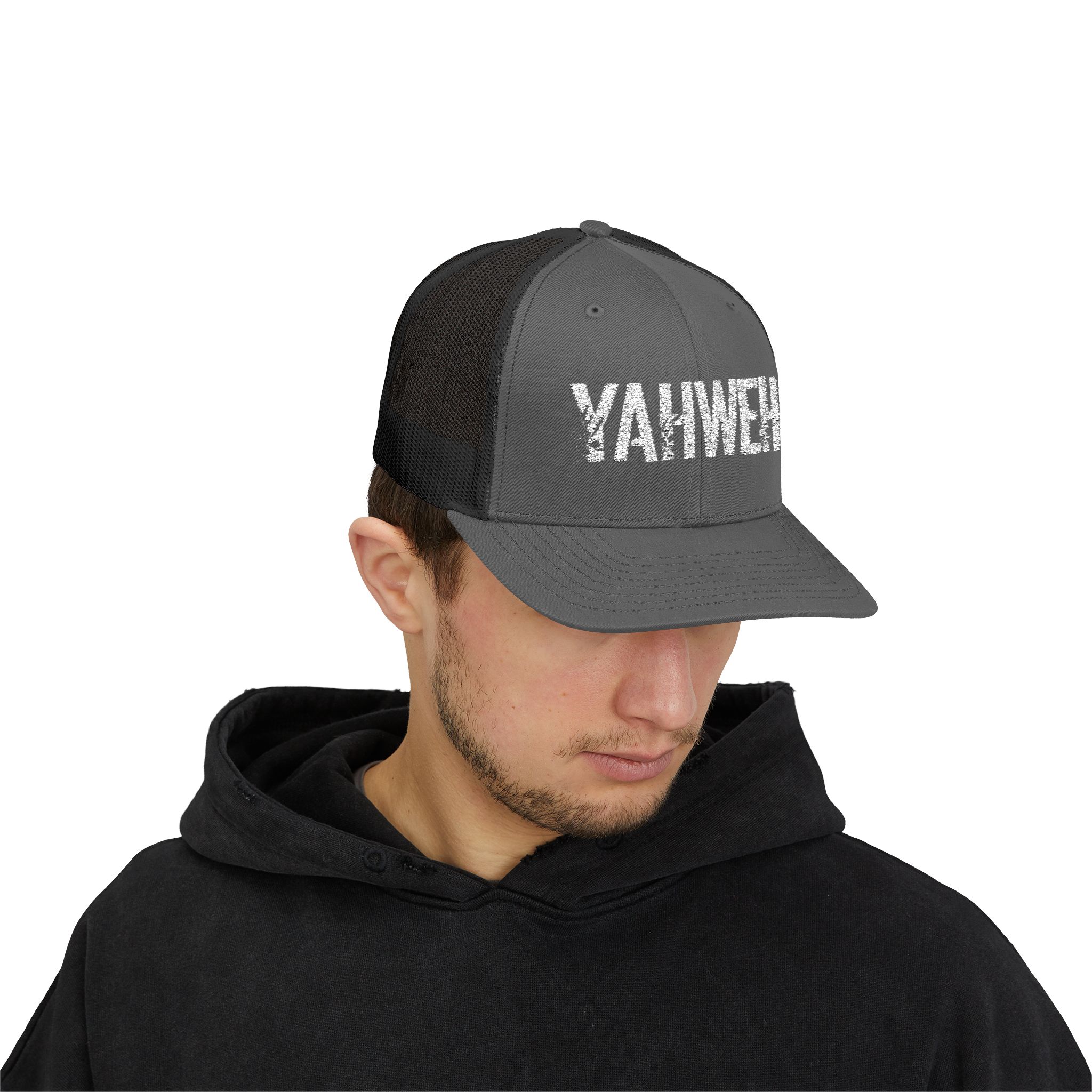 Yahweh Snapback Trucker Cap - Stylish Religious Headwear - Image 8