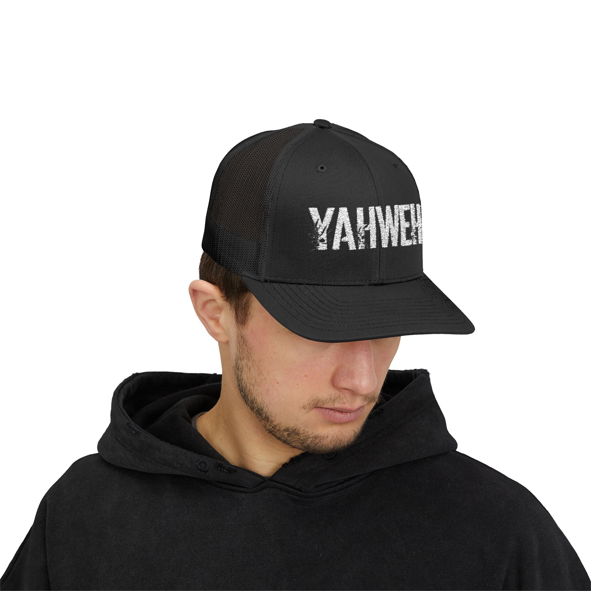 Yahweh Snapback Trucker Cap - Stylish Religious Headwear - Image 2