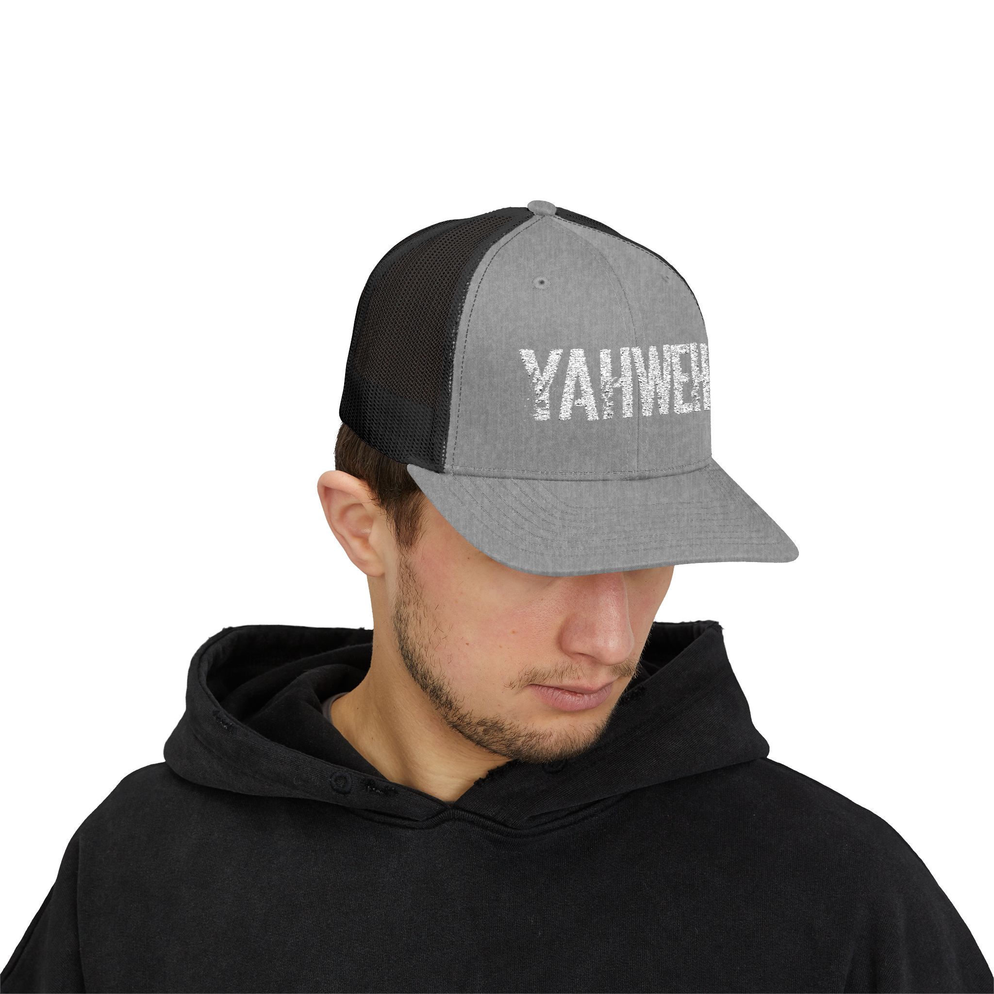 Yahweh Snapback Trucker Cap - Stylish Religious Headwear - Image 11