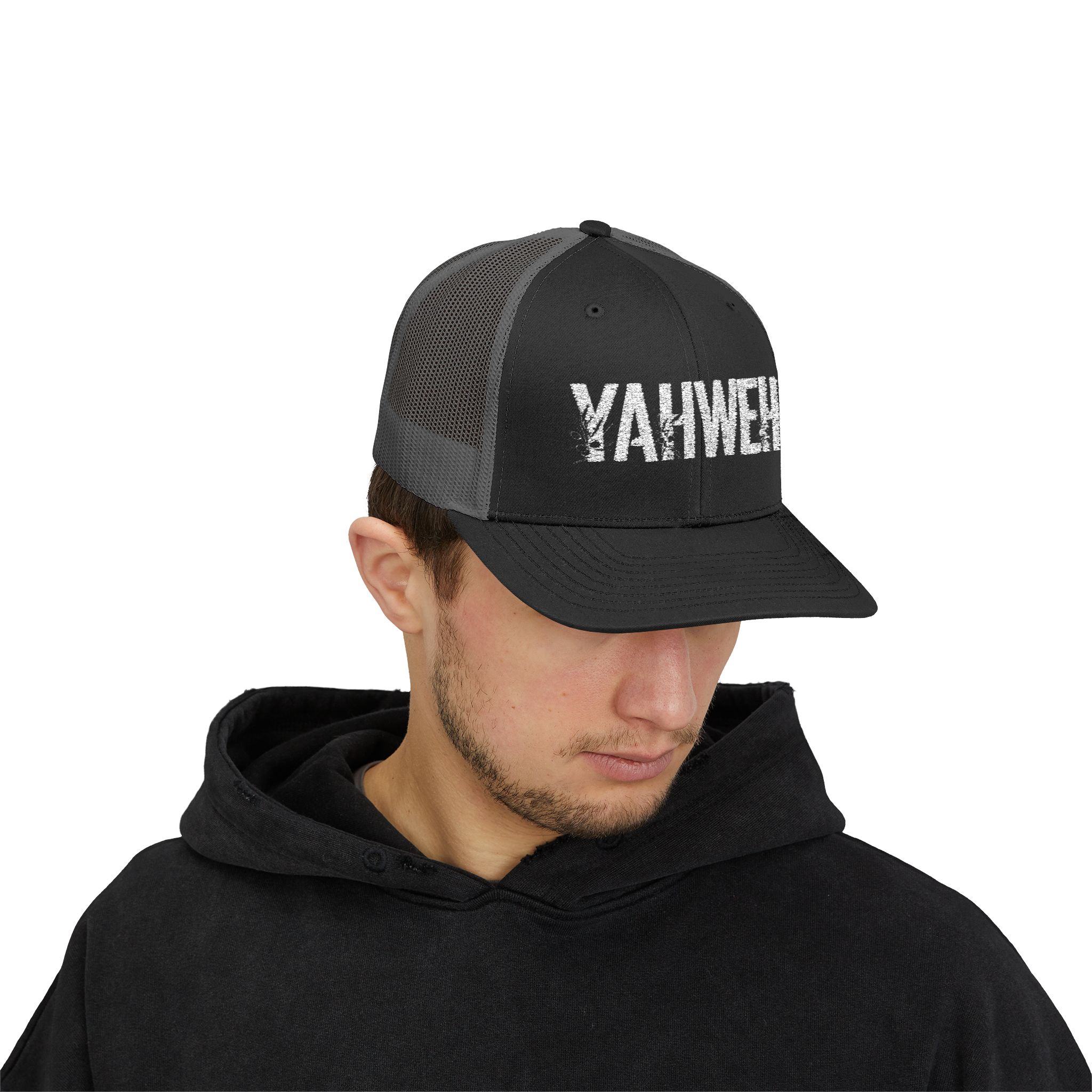 Yahweh Snapback Trucker Cap - Stylish Religious Headwear - Image 5